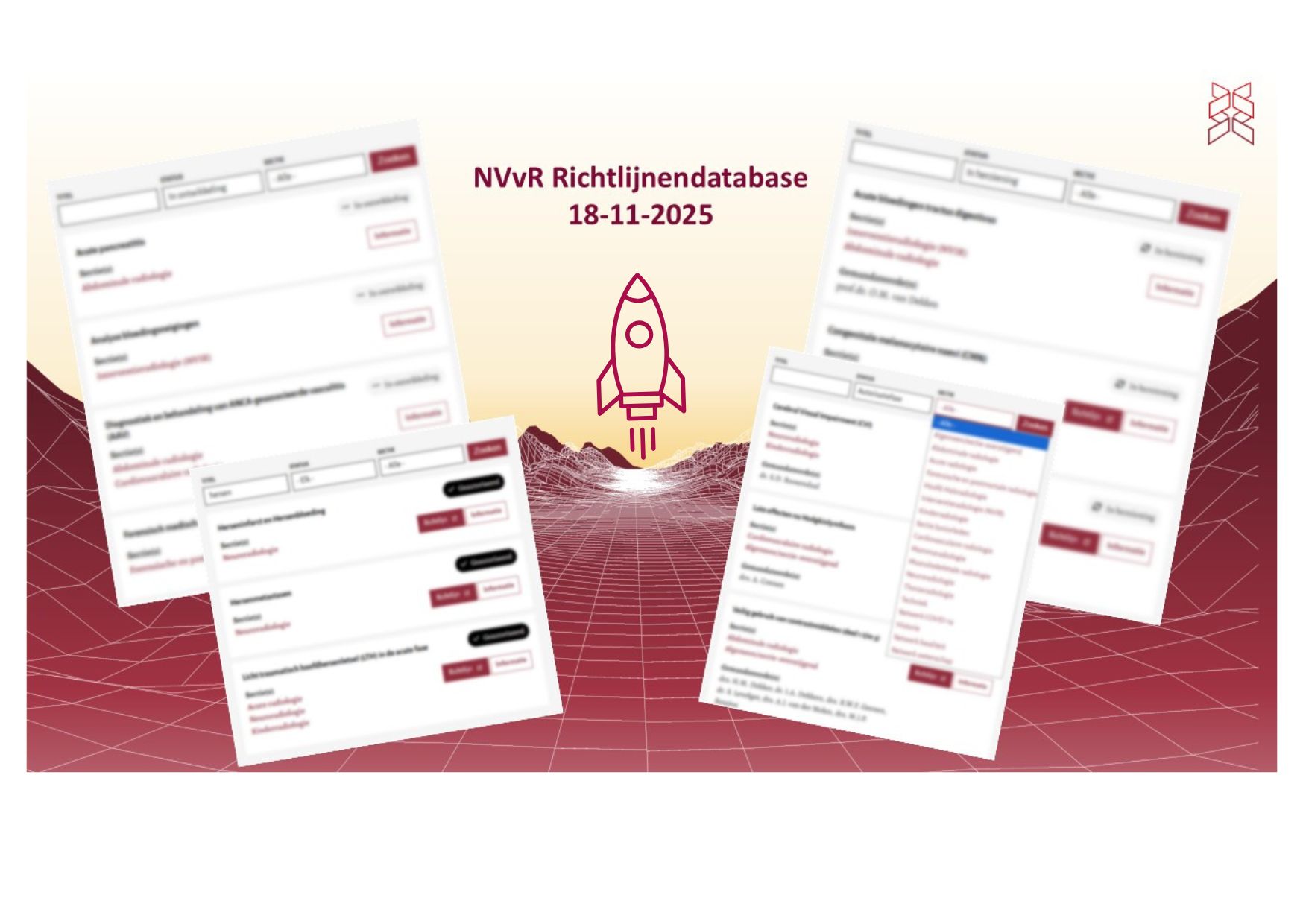 Richtlijnendatabase met raket
